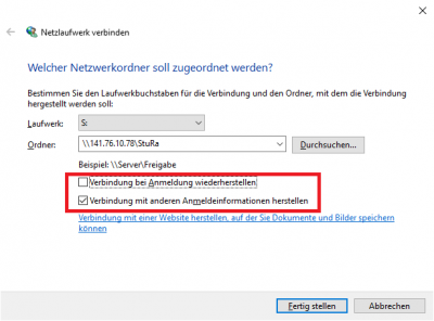 Netzlaufwerk einrichten